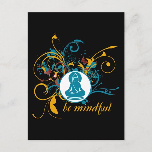 Carte Postale Bouddha Soyez Conscient (Devant)