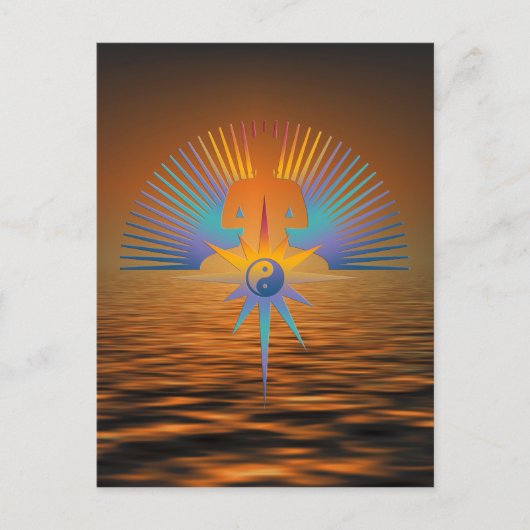 Carte Postale Bouddha Star 3D (Devant)
