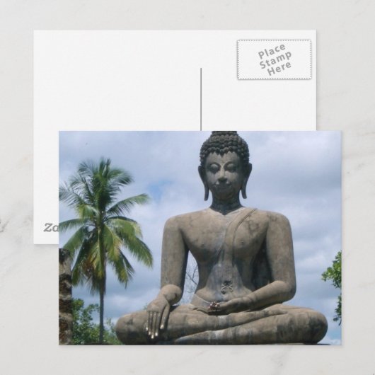 Carte postale Bouddha Statue (Devant / Derrière)