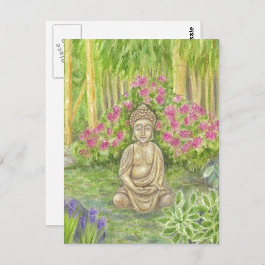 Carte postale Bouddha Statue (Devant / Derrière)