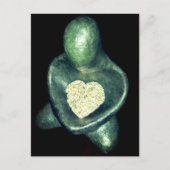 Carte Postale Bouddha tenant Coeur de Pierre (Devant)