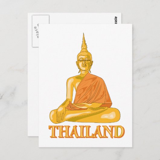 Carte Postale Bouddha thaïlandais (Devant / Derrière)
