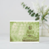 Carte Postale bouddha (vert clair) (Debout devant)