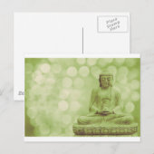 Carte Postale bouddha (vert clair) (Devant / Derrière)