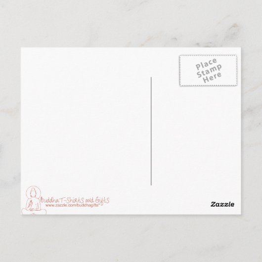 Carte Postale Bouddha vintage Grunge (Dos)