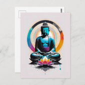 Carte Postale Bouddha Zen Art (Devant / Derrière)