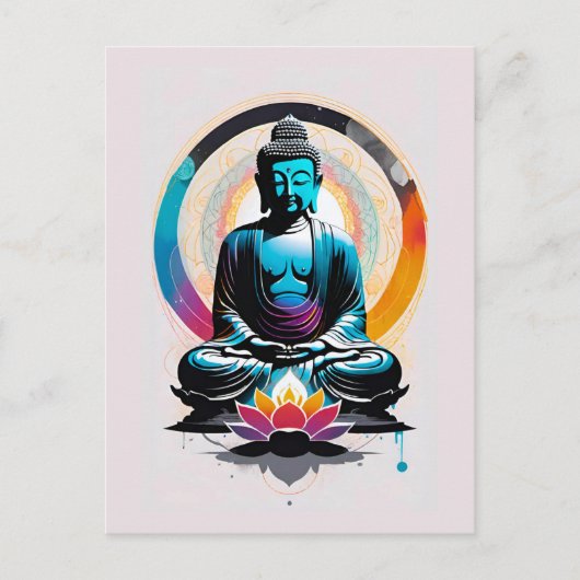 Carte Postale Bouddha Zen Art (Devant)