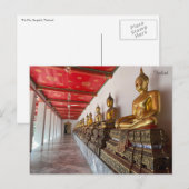 Carte Postale bouddhas dorés de wat pho (Devant / Derrière)