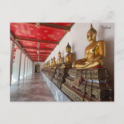 Carte Postale bouddhas dorés de wat pho (Devant)