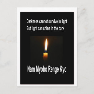 Carte postale bouddhiste avec message inspirant