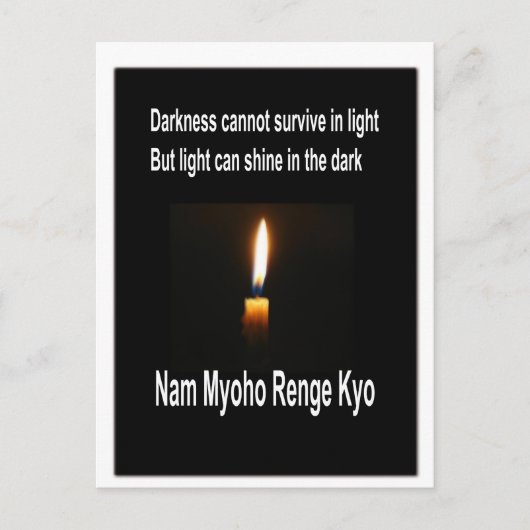 Carte postale bouddhiste avec message inspirant (Devant)