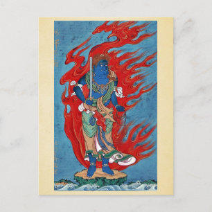 Carte Postale Bouddhiste mythologique debout sur une petite île