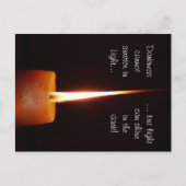 Carte postale bouddhiste SGI avec bougie Lotus et (Devant)