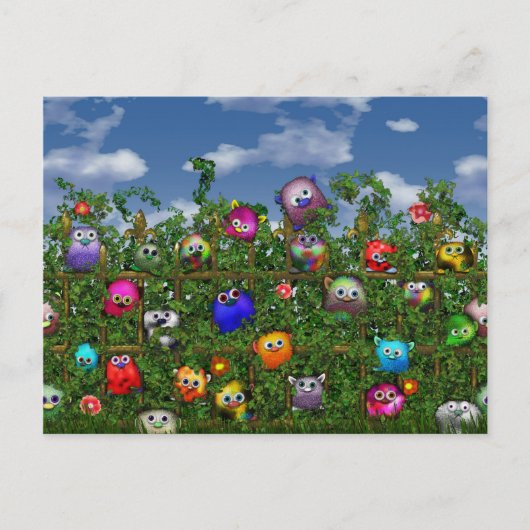 Carte Postale Bouddles par la clôture (Devant)