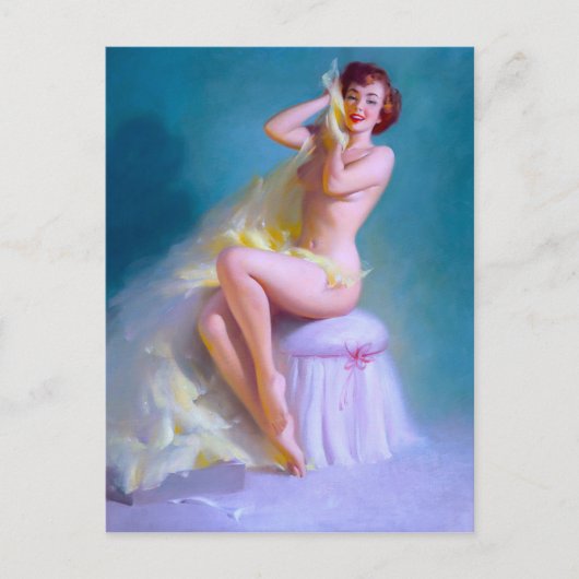 Carte Postale Boudoir Pinup (Devant)