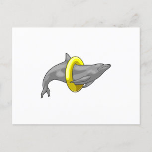 Carte Postale Bouée de sauvetage pour nage de dauphin