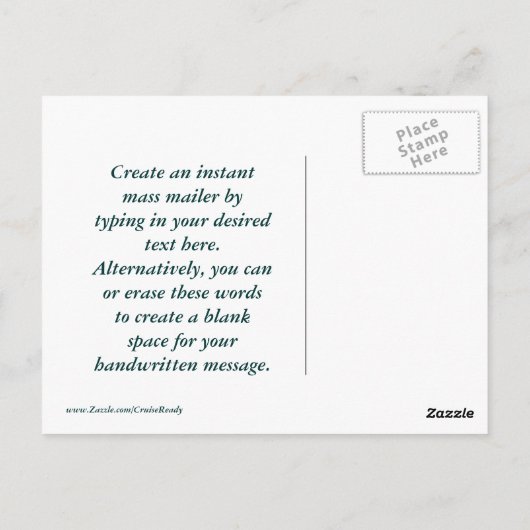 Carte Postale Bouée verte (Dos)