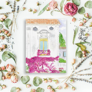 Carte Postale Bougainvilliers En Positano, Italie