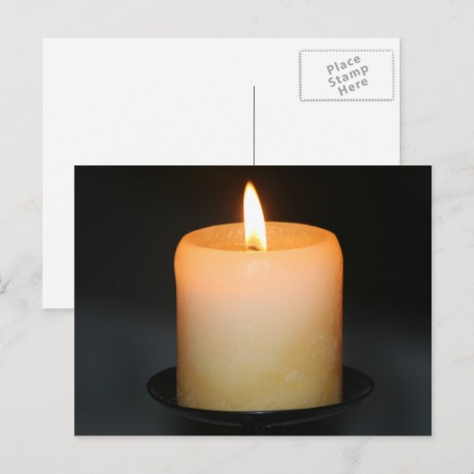 Carte Postale bougie (Devant / Derrière)