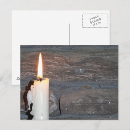 Carte Postale Bougie (Devant / Derrière)
