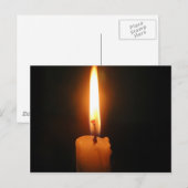 Carte Postale Bougie brûlante (Devant / Derrière)