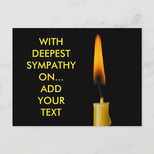 Carte Postale Bougie Brûlante Et Votre Texte Ver. 2 (Devant)