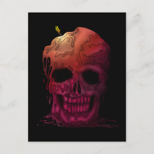 Carte Postale Bougie crâne