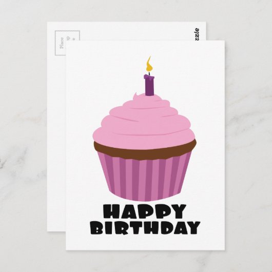 Carte Postale Bougie d'anniversaire (Devant / Derrière)