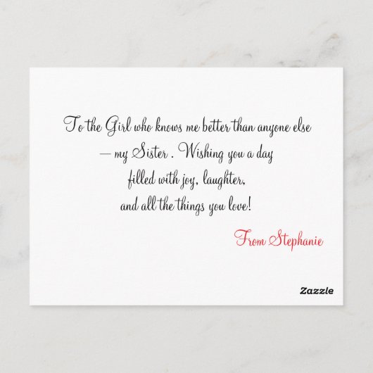 Carte Postale Bougie d'anniversaire colorée – Joyeux Anniversair (Dos)