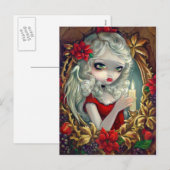 Carte postale "bougie de Noël" (Devant / Derrière)