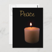 Carte Postale Bougie de paix (Devant / Derrière)