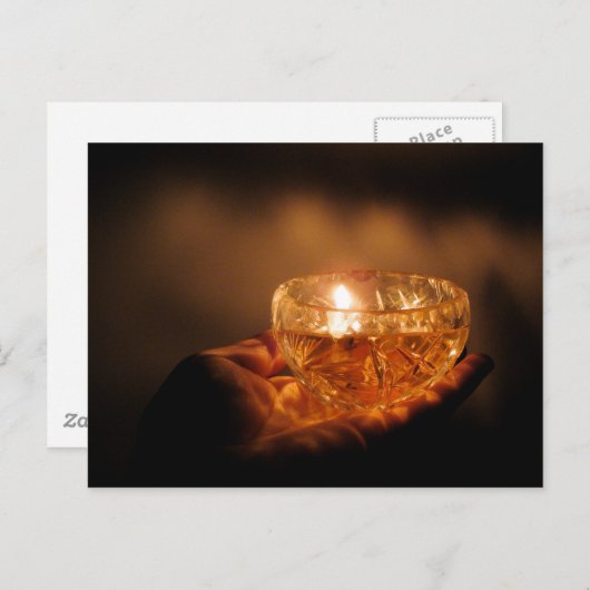 Carte Postale Bougie d'espoir (Devant / Derrière)