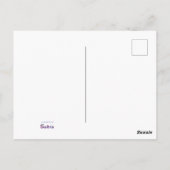 Carte Postale Bougie du 4e anniversaire | Pink Turquoise Foil Cu (Dos)