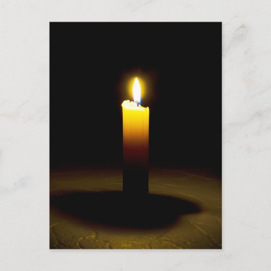 Carte Postale Bougie, flamme. (Devant)