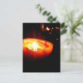 Carte Postale Bougie orange (Debout devant)