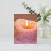 Carte Postale Bougie rose (Debout devant)