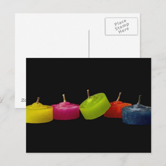 Carte Postale Bougies (Devant / Derrière)