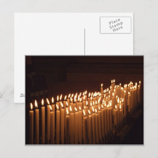 Carte postale bougies (Devant / Derrière)