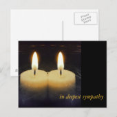 Carte Postale bougies "avec mes sincères condoléances" (Devant / Derrière)