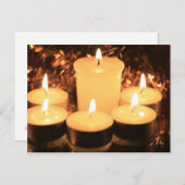 Carte Postale bougies brûlantes (Devant / Derrière)