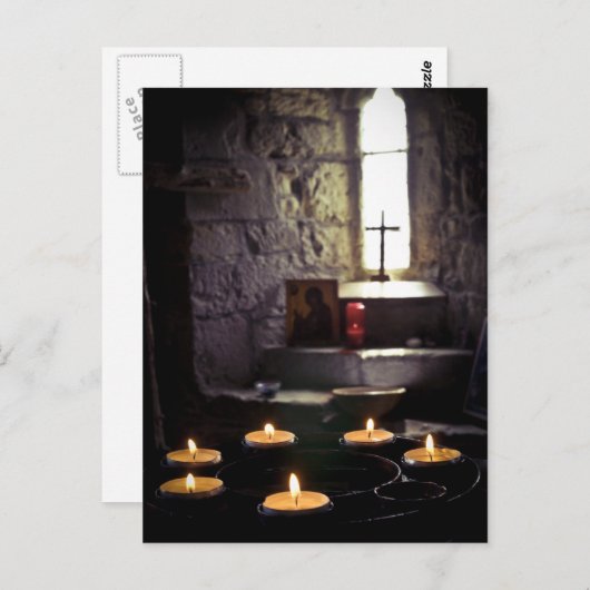 Carte Postale Bougies de l'abbaye d'Iona (Devant / Derrière)