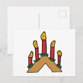 Carte Postale Bougies de l'Avent (Devant / Derrière)