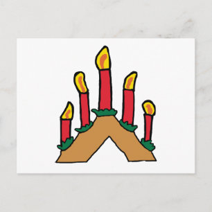 Carte Postale Bougies de l'Avent
