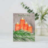 Carte Postale Bougies de Noël (Debout devant)