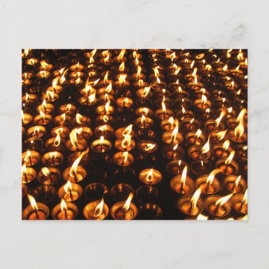 Carte Postale Bougies de prière à Boudhanath (Devant)