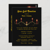 Carte Postale Bougies illuminées fête de fin d'année (Devant / Derrière)