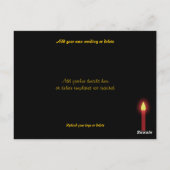 Carte Postale Bougies illuminées fête de fin d'année (Dos)