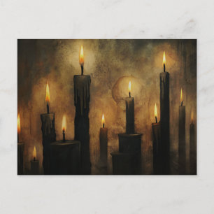 Carte Postale Bougies noires gothique