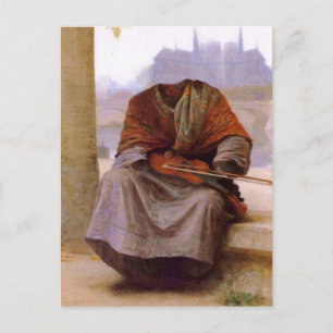 Carte Postale Bouguereau Bohémien invisible