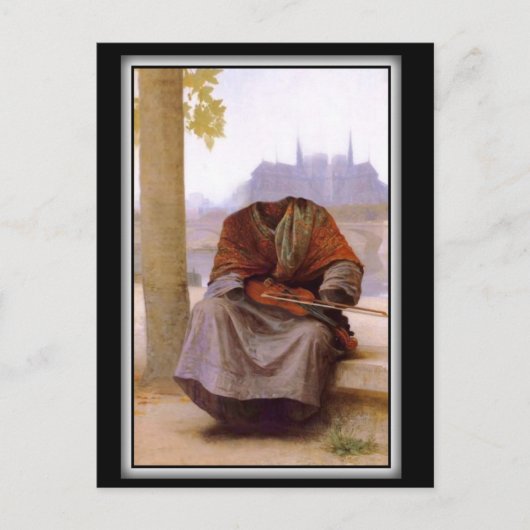 Carte Postale Bouguereau Bohémien invisible (Devant)